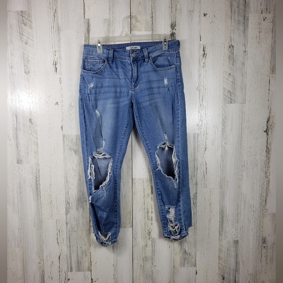 Refuge light wash ripped ankle jeans women's size 6 - Picture 1 of 12